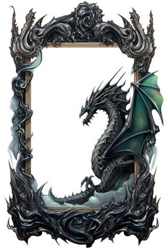 dragon frame border emptypage Whitebackground 3