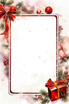 Christmas gift frame border emptypage Whitebackground