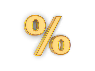 Percentage symbol - 3D Illustration