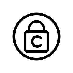 lock line icon