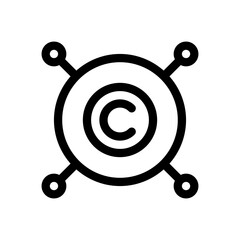 copyright line icon