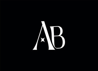 AB letter logo design and monogram ,vector logo design