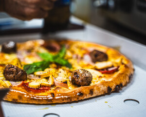 cooked pizza, Italian, handmade pizza