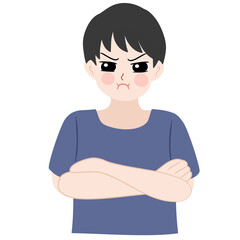 boy feeling angry