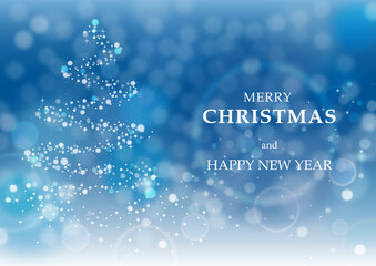 冬の背景メッセージ入りベクター素材