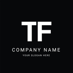 Fototapeta na wymiar TF Letter Initial Logo Design Template Vector Illustration