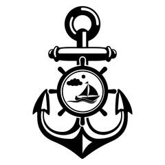 Anchor Nautical Silhouette Svg
