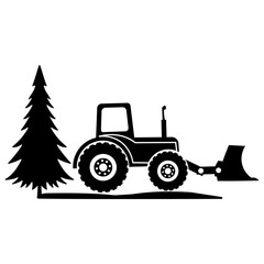 Tractor Silhouette Svg