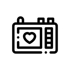 digital camera line icon