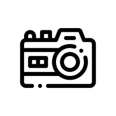 photo camera line icon