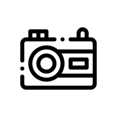 digital camera line icon