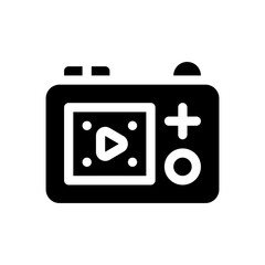 digital camera glyph icon