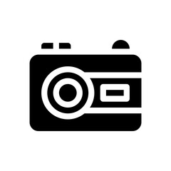 digital camera glyph icon
