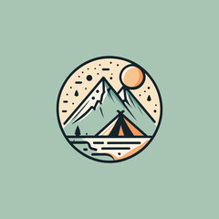 camping logo design