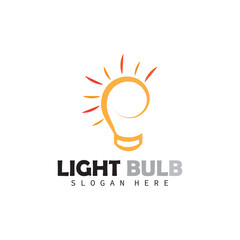 light bulb logo vector design and bussines company