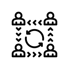 business people line icon