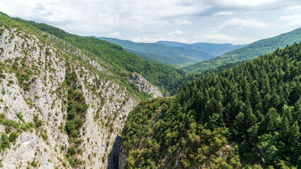 Valla Canyon, nestled in the Kure Mountains, is a breathtaking natural wonder. With its steep cliffs and lush greenery, it's a haven for nature enthusiasts, Pinarbasi, Kastamonu, Turkey