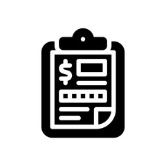 budget glyph icon