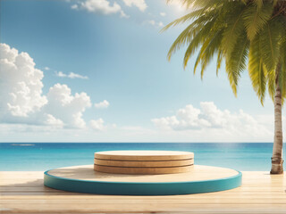 Obraz premium beach with palm trees