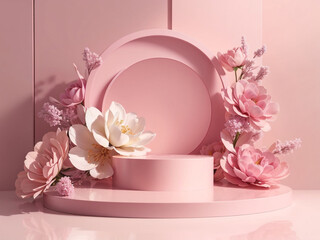 pink flowers in a bowl