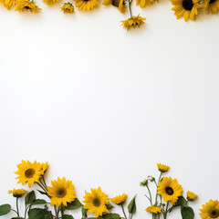 Sunflower Frame Space for Imagination