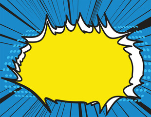 Bubble icon Retro pop art dinamic background