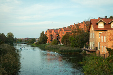 A canal in Gdańsk, Poland