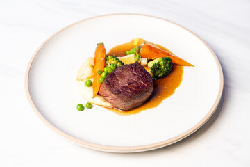 grilled wagyu strip loin beef steak