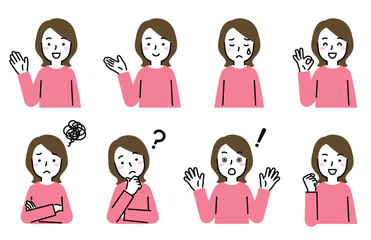 表情・ポーズセット 女性