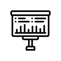 data visualization line icon