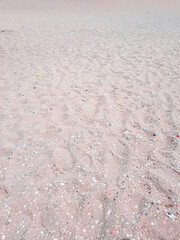 Beach sand is empty in the spring