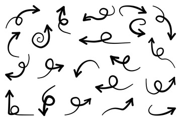 Free vector hand drawn arrow set