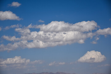 White clouds in the blue sky