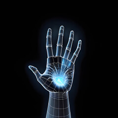 Naklejka premium 3d rendered illustration of a hand