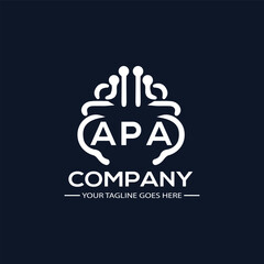 APA logo design initial creative letter logo. APA unique letter logo design. APA vector logo simple. elegant and luxurious. technology logo shape. - obrazy, fototapety, plakaty