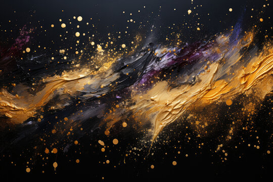 abstract make up brush strokes on black background
