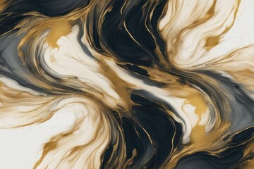 beautiful abstract fluid art background texture ink and gold mixed texture