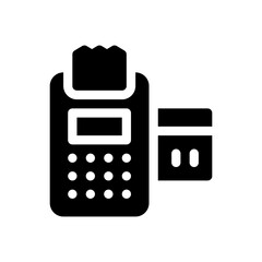 Fototapeta premium credit card glyph icon