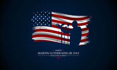 Happy Martin Luther King Jr. Day Background vector Illustration - obrazy, fototapety, plakaty