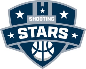 Basketball team emblem logo set design vector