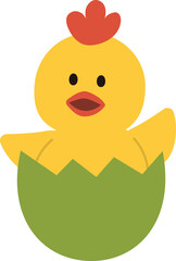 Obraz premium Cute eggshell chick