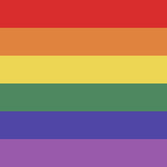 Rainbow striped flag close up background. Pride month illustration. Lgbt love concept. Sexual rights fight poster closeup. Lgbtq parade celebration. Colorful gay festival symbol. Freedom gender unity.