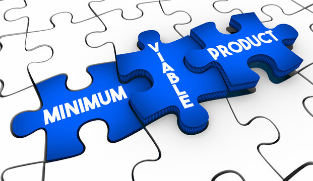 Minimum Viable Product Puzzle Solution Early Release Launch 3d Illustration