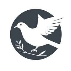 The dove and pigeon symbolize art design. The universal peace, innocence, and purity symbols