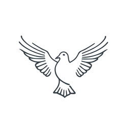 The dove and pigeon symbolize art design. The universal peace, innocence, and purity symbols