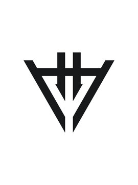 MH monogram logo template