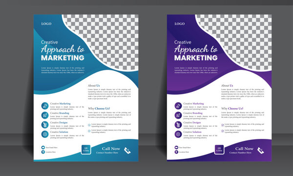 A corporate flyer design, With image and business all information And content