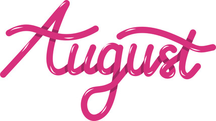 August Hand lettering