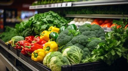 fresh colorful vegetables in basket