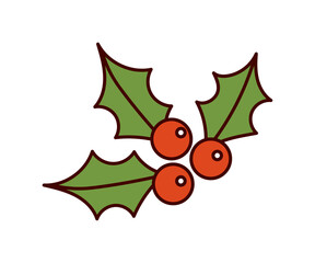 Christmas holly sticker